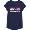 image:imageIll Be Your Dear Daniel Couples Matching Valentines Day TShirtNavy Blue