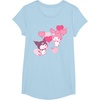 image:imageMy Melody and Kuromi Valentines Day Hearts Tee Shirt TShirtBaby Blue