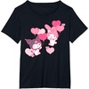 image:imageMy Melody and Kuromi Valentines Day Hearts Tee Shirt TShirtBlack