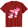 image:imageMy Melody and Kuromi Valentines Day Hearts Tee Shirt TShirtCranberry Red