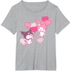 image:imageMy Melody and Kuromi Valentines Day Hearts Tee Shirt TShirtHeather Grey