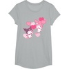 image:imageMy Melody and Kuromi Valentines Day Hearts Tee Shirt TShirtHeather Grey