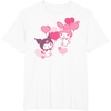 image:imageMy Melody and Kuromi Valentines Day Hearts Tee Shirt TShirtWhite