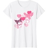 image:imageMy Melody and Kuromi Valentines Day Hearts Tee Shirt TShirtWhite
