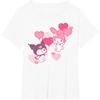 image:imageMy Melody and Kuromi Valentines Day Hearts Tee Shirt TShirtWhite