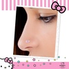 image:imageNose Rings 20g Stainless Steel Kawaii Cute 316L Straight Bone Nose Stud Officially Licensed SanrioHello Kitty Pink Bow