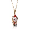 image:imageSALLY ROSE Hello Kitty Christmas Necklace Official License 162 18k Gold FlashPlated and Enamel Pendant Necklace with Crystal Accent