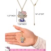 image:imageSALLY ROSE Hello Kitty Enamel and Pave Crystal Pendant Necklace Official License Gold or Silver Tone 163 Hello Kitty Necklace Sanrio GiftsBlue