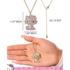 image:imageSALLY ROSE Hello Kitty Enamel and Pave Crystal Pendant Necklace Official License Gold or Silver Tone 163 Hello Kitty Necklace Sanrio GiftsPink