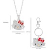 image:imageSALLY ROSE Hello Kitty Keychain and Necklace Set for Women Official License Crystal Pave Sanrio Pendant Necklace and Key Chain