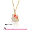 image:imageSALLY ROSE Hello Kitty Necklace for Women with Pave Crystals 163 Gold Plated and Enamel Sanrio Pendant Necklace Official License