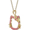 image:imageSALLY ROSE Hello Kitty Pink Crystal Necklace for Women Official License 18 18k Gold FlashPlated Hello Kitty Pendant Necklace