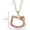 image:imageSALLY ROSE Hello Kitty Pink Crystal Necklace for Women Official License 18 18k Gold FlashPlated Hello Kitty Pendant Necklace