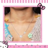 image:imageSALLY ROSE Sanrio Hello Kitty Birthstone Necklace 18  Silver Plated Hello Kitty Necklace with Birthstone Officially LicensedApril  Clear
