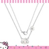 image:imageSALLY ROSE Sanrio Hello Kitty Birthstone Necklace 18  Silver Plated Hello Kitty Necklace with Birthstone Officially LicensedApril  Clear
