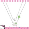 image:imageSALLY ROSE Sanrio Hello Kitty Birthstone Necklace 18  Silver Plated Hello Kitty Necklace with Birthstone Officially LicensedAugust  Peridot Green