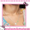image:imageSALLY ROSE Sanrio Hello Kitty Birthstone Necklace 18  Silver Plated Hello Kitty Necklace with Birthstone Officially LicensedAugust  Peridot Green
