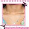 image:imageSALLY ROSE Sanrio Hello Kitty Birthstone Necklace 18  Silver Plated Hello Kitty Necklace with Birthstone Officially LicensedSeptember  Saphire Blue