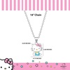 image:imageSanrio Hello Kitty Pendant Necklace 18  Silver Plated Brass and Enamel Hello Kitty Necklace Officially Licensed
