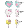 image:imageSanrio Hello Kitty Stud Earrings Set 3Piece  Hello Kitty Earrings Three Sets of Stud Earrings  Officially Licensed Lollipop