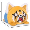 image:imageTeeTurtle Reversible Sanrio Aggretsuko Plushie 4Inch TwoSided Flip Plush Toy with Embroidered Details  Cute Mini Collectible Plush for Kids Teens and AdultsAggretsuko