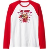 image:imageAggretsuko Be Mine Valentines Raglan Baseball TeeRedWhite