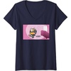 image:imageAggretsuko Heartthrob Virtual Boyfriend VR VNeck TShirtNavy Blue