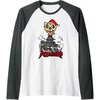 image:imageAggretsuko Metal Christmas Tree Raglan Baseball TeeDark Heather GreyWhite