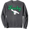image:imageCinnamoroll Lucky Clover St Patty Day St Patricks Day SweatshirtDark Heather Grey