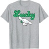 image:imageCinnamoroll Lucky Clover St Patty Day St Patricks Day TShirtHeather Grey