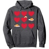 image:imageGudetama Hearts amp Eggs Valentines Pullover HoodieDark Heather Grey