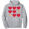 image:imageGudetama Hearts amp Eggs Valentines Pullover HoodieHeather Grey