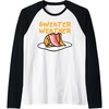 image:imageGudetama Sweater Weather Bacon Blanket Raglan Baseball TeeBlackWhite
