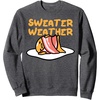 image:imageGudetama Sweater Weather Bacon Blanket SweatshirtDark Heather Grey