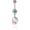 image:imageHello Kitty Belly Button Ring 14g Stainless Steel Kawaii Belly Button Piercing Jewelry Sanrio Official LicenseHello Kitty Dangling