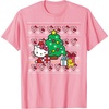 image:imageHello Kitty Candy Cane Christmas Sweater Tee Shirt TShirtPink
