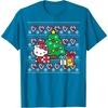 image:imageHello Kitty Candy Cane Christmas Sweater Tee Shirt TShirtSapphire Blue