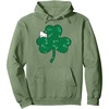 image:imageHello Kitty Clover amp Bows Saint Patricks Day Pullover HoodieSage Green