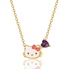 image:imageHello Kitty Sanrio Gifts Birthstone Necklace 18 18kt Gold FlashPlated Necklace Jewelry Official LicenseFebruaryAmethyst Purple