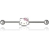 image:imageHello Kitty Sanrio Industrial Piercing Jewelry 14g Stainless Steel Kawaii Barbell Cartilage Earring