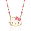 image:imageHello Kitty Sanrio Womens Necklace Collection  Necklaces with Pink Enamel and Heart Charms Officially LicensedPink Bow