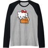 image:imageHello Kitty Slice Of Pumpkin Pie Raglan Baseball TeeBlackAthletic Heather