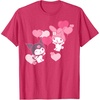 image:imageMy Melody and Kuromi Valentines Day Hearts Tee Shirt TShirtRed Heather