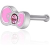 image:imageNose Rings 20g Stainless Steel Kawaii Cute 316L Straight Bone Nose Stud Officially Licensed SanrioHello Kitty Pink Bow