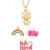 image:imageSALLY ROSE Hello Kitty Charm Necklace for Women Official License 163 Gold Plated Fashion Necklace with 4 Hello Kitty Charms