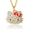 image:imageSALLY ROSE Hello Kitty Necklace for Women with Pave Crystals 163 Gold Plated and Enamel Sanrio Pendant Necklace Official License