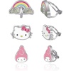 image:imageSanrio Hello Kitty and Friends Clip On Earrings 3Pack Official License  Rainbow My Melody and Hello Kitty Earrings