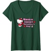 image:imageWomens Hello Kitty Have A Sweet Valentines Day VNeck TShirtDark Green
