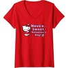 image:imageWomens Hello Kitty Have A Sweet Valentines Day VNeck TShirtRed