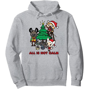 image:imageAggretsuko All Is Not Calm Christmas Pullover HoodieHeather Grey